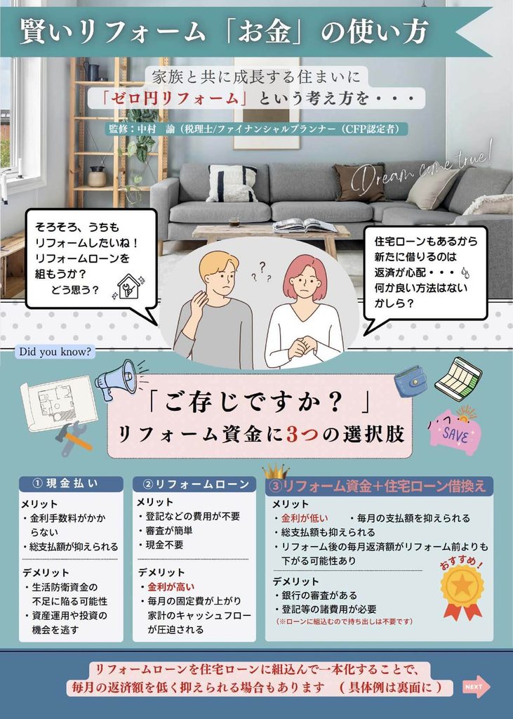 借り換えリフォーム　チラシ表